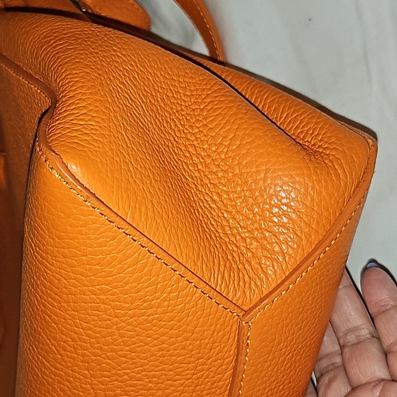 Orange Leather Tote Bag - Picture 6 of 16